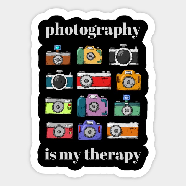 Photography is My Therapy Sticker by KreativPix